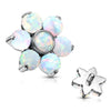 Top top flower opal prong setting Internally Threaded