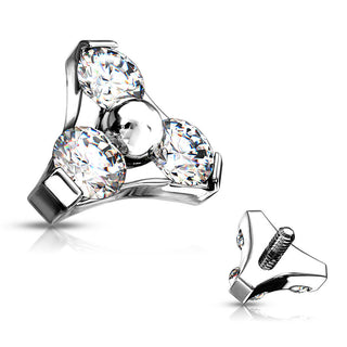 Top top triangle zirconia Internally Threaded