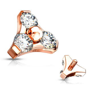 Top top triangle zirconia Internally Threaded