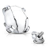 Top top semi-precious stone prong setting Internally Threaded
