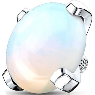 Top top semi-precious stone prong setting Internally Threaded