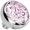 Titanium Top top ball zirconia bezel setting Internally Threaded