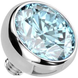 Titanium Top top ball zirconia bezel setting Internally Threaded