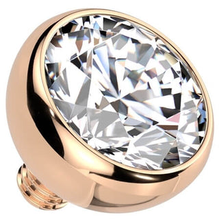 Titanium Top top ball zirconia bezel setting Internally Threaded