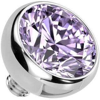 Titanium Top top ball zirconia bezel setting Internally Threaded