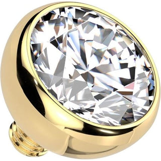 Titanium Top top ball zirconia bezel setting Internally Threaded
