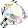 Titanium Top top zirconia prong setting Internally Threaded