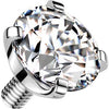 Titanium Top top zirconia prong setting Internally Threaded