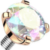 Titanium Top top zirconia prong setting Internally Threaded