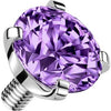 Titanium Top top zirconia prong setting Internally Threaded