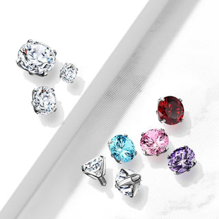 Titanium Top top zirconia prong setting Internally Threaded