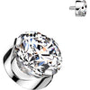 Titanium Top top round zirconia prong setting Internally Threaded