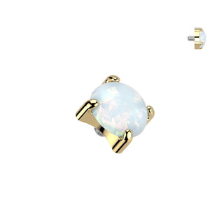 Titanium Top top opal prong setting Internally Threaded