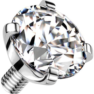 Titanium Top top zirconia prong setting Internally Threaded