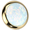 Titanium Top top round flat opal bezel setting Internally Threaded