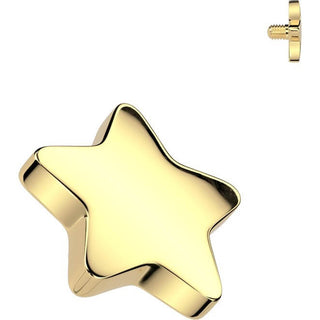 Titanium Top top flat star silver Internally Threaded