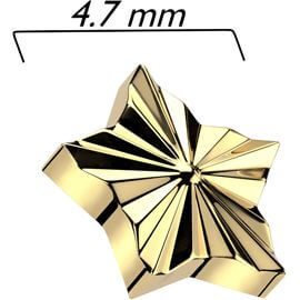 Titanium Top top star diamond cut Internally Threaded