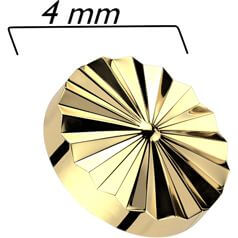 Titanium Top top round diamond cut Internally Threaded