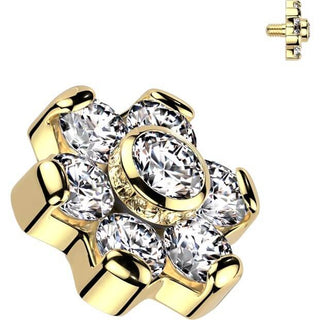 Titanium Top top flower zirconia Internally Threaded