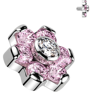 Titanium Top top flower zirconia Internally Threaded