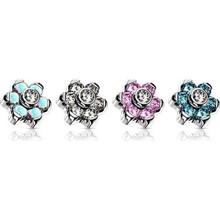 Titanium Top top flower zirconia Internally Threaded