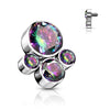 Titanium Top top 4 zirconias bezel setting Internally Threaded