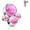 Titanium Top top 4 opals bezel setting Internally Threaded