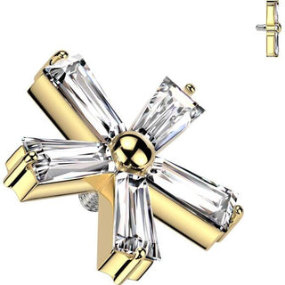 Titanium Top top flower zirconia Internally Threaded