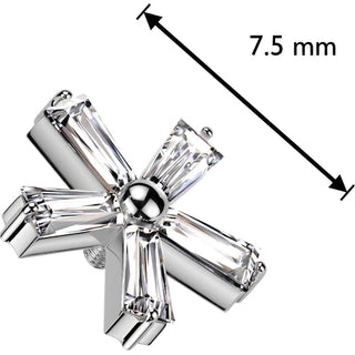 Titanium Top top flower zirconia Internally Threaded