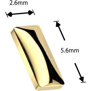 Titanium top rectangle Internally Threaded