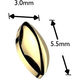 Titanium top rounded marquise Internally Threaded