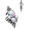 Titanium top 4 zirconias beaded ball edge Internally Threaded