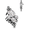 Titanium top 4 zirconias beaded ball edge Internally Threaded