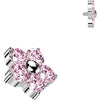 Titanium Top top 5 cubic zirconia flower Internally Threaded