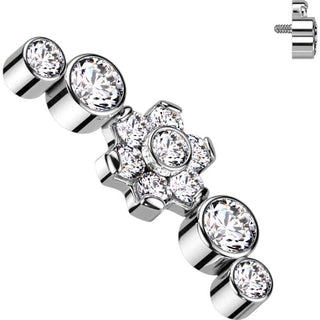 Titanium Top top flower zirconia Internally Threaded