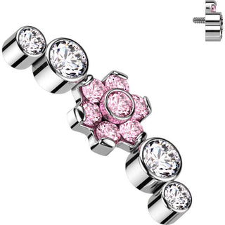 Titanium Top top flower zirconia Internally Threaded