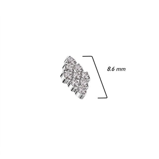 Titanium Top Diamond Shape Zirconias Internally Threaded