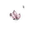 Titanium Top top leaf zirconia marquise cut Internally Threaded