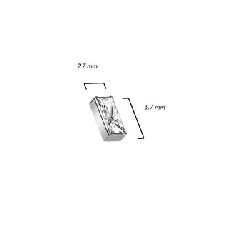 Titanium Top top rectangular zirconia Internally Threaded