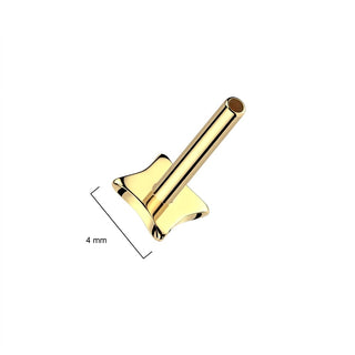 Titanium Base labret base flat diamond back Push-In