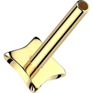 Titanium Base labret base flat diamond back Push-In
