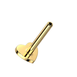Titanium Base labret base heart flat back Push-In
