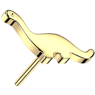 Or 14kt Embout Dinosaur Enfoncer