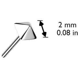 Or 14kt Embout Embout petite pyramide Enfoncer