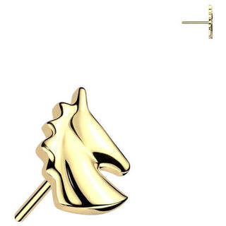 Or 14kt Embout Embout licorne Enfoncer