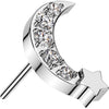 Top moon star zirconia Push-In