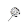 Titanium Top top ball zirconia bezel setting Push-In