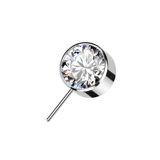 Titanium Top top ball zirconia bezel setting Push-In