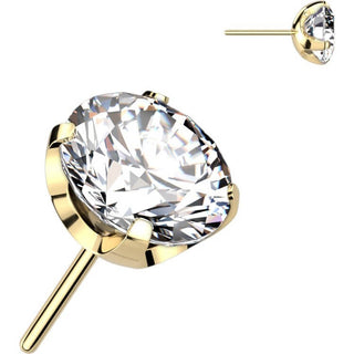 Titanium Top top round zirconia claw setting Push-In