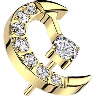 Titanium Top top moon zirconia Push-In